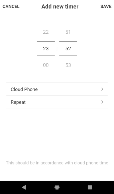 select the time to reboot redfinger cloud phone